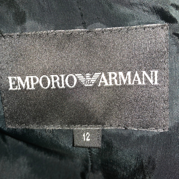 EMPORIO ARMANI  Black Blazer SZ 12 - Picture 4 of 5